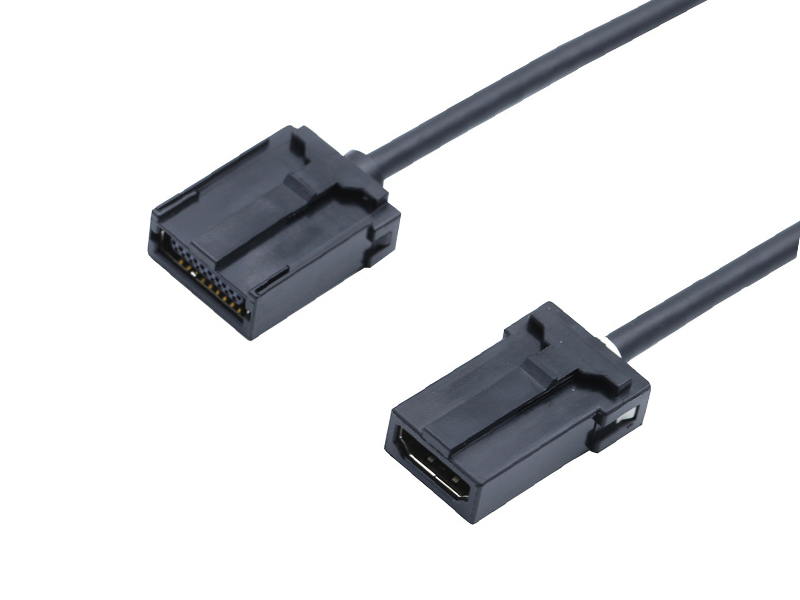 IO HDMI TYPE-E CABLE ASSEMBLY HIGH SPEED AUTOMOTIVE VIDEO SIGNAL TRANSMISSION ROBOT DISPLAY ADAPTER CABLE