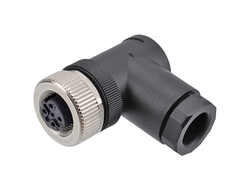 M12 CONNECTOR B CODE FEMALE SCREW TERMINATION FIELD INSTALLATION 5PIN SOCKET ANGLE