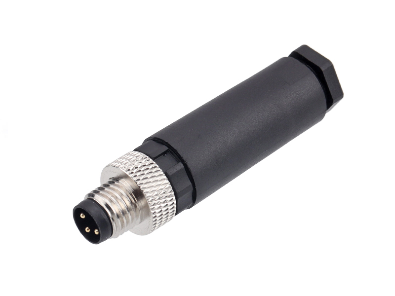 SENSOR CONNECTOR M8 PLUG 3PIN FIELD INSTALLATION MALE SCREW TERMINATION STRAIGHT