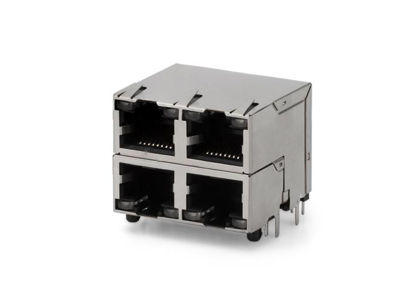 RJ45 JACK 4PORT SOCKET NETWORK INTERFACE I/O CONNECTOR DIP