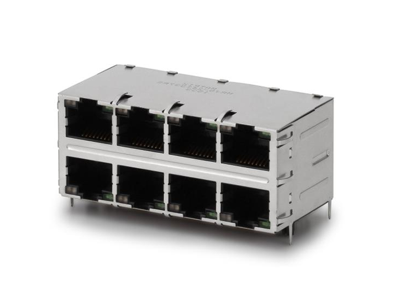 RJ45 JACK 8PORT SOCKET NETWORK INTERFACE I/O CONNECTOR DIP